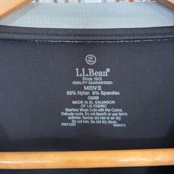 LL BEAN Black and Gray Long Sleeve Shirt large / tall performance material - Picture 3 of 5